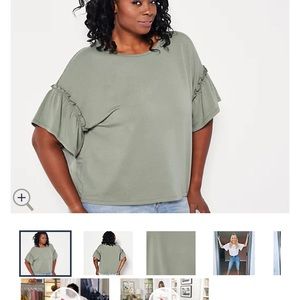 XS Candace Cameron Bure flutter sleeve knit top